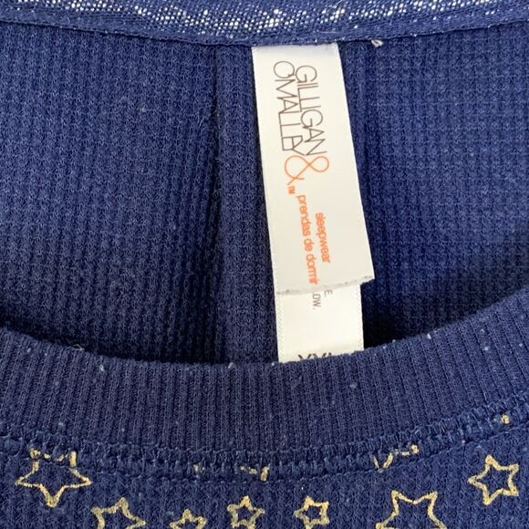 Gilligan & O’Malley Navy Blue Sparkle Star Top Women XXL Thermal Waffle Weave - Picture 5 of 13
